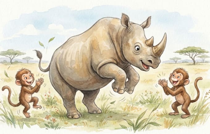 ich illustriere ihr kinderbuch mit einzigartigen aquarell illustrationen