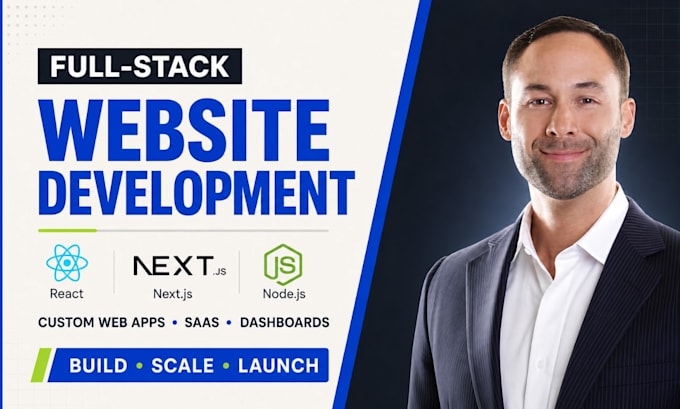 do full stack custom website with react, nextjs, nodejs as front end developer