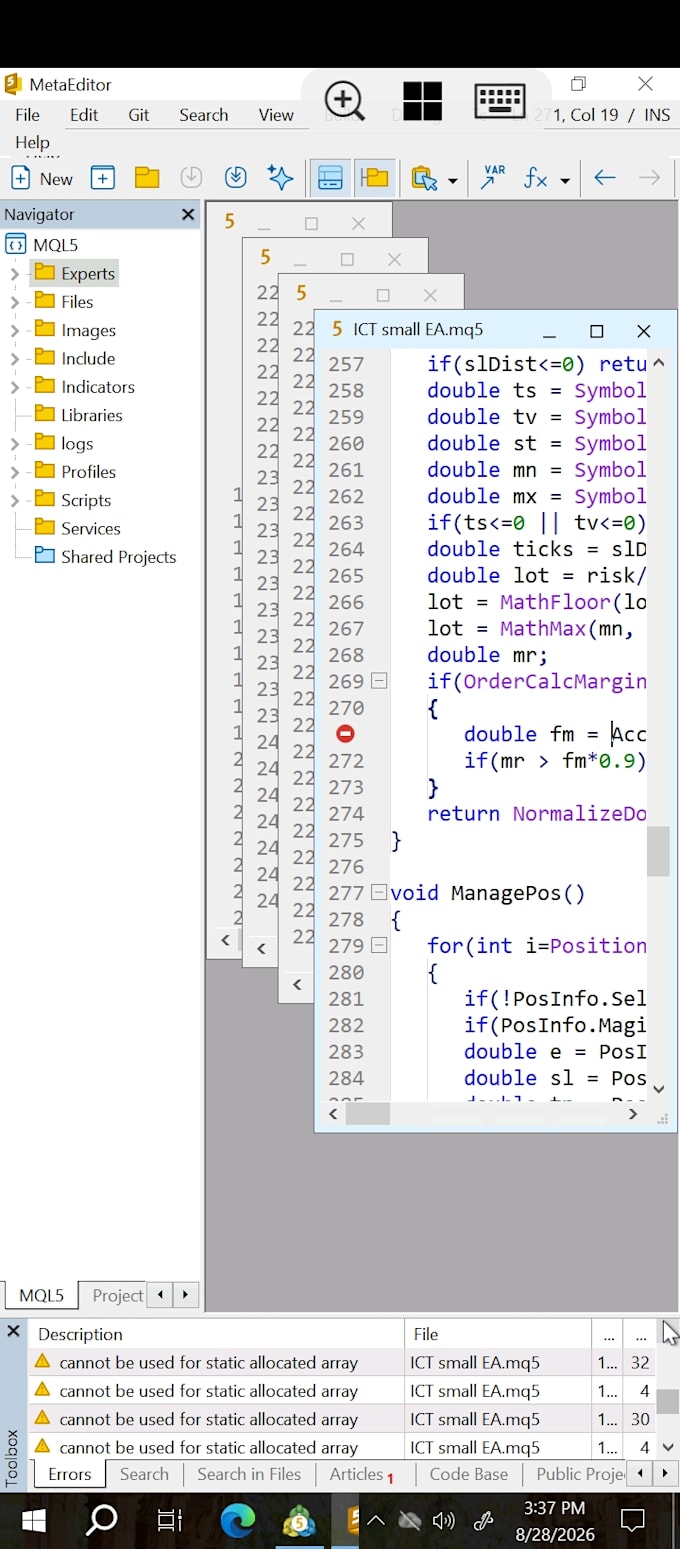 code your trading strategy into mql5 expert advisor