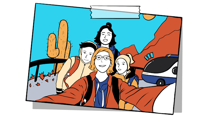 create custom bold, sketched illustrations