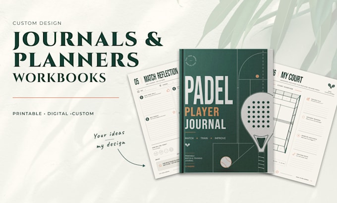 design a custom journal, planner, workbook or printable