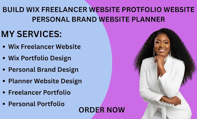 build wix freelancer website protfolio illustrator personal brand planner faang