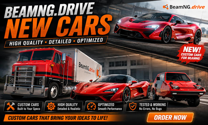 build custom beamng mods vehicles, track and map and convert mods