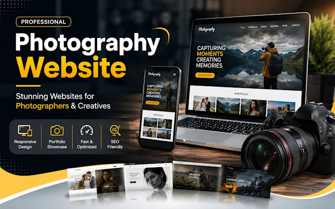 design photography website wedding website portfolio website with online booking