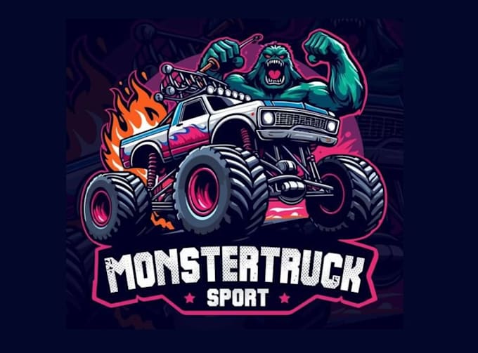 create high quality monster jeep logo with express delivery