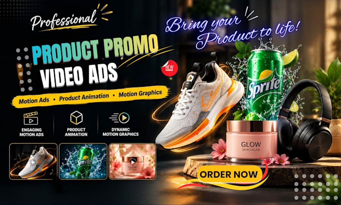 create motion graphics ads and product promo video ads for facebook instagram