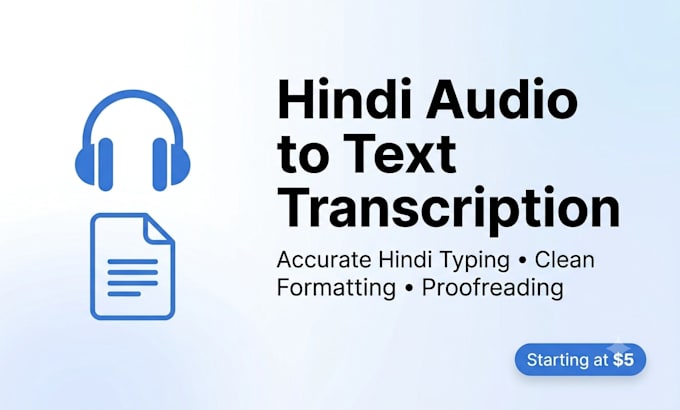 hindi audio to text