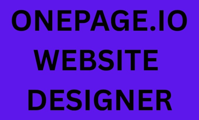 creae onepage io website for you
