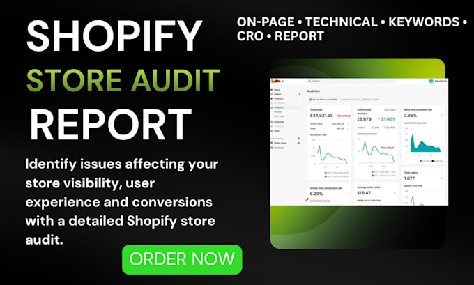 do shopify on page technical seo expert audit cro report conversion rate sales