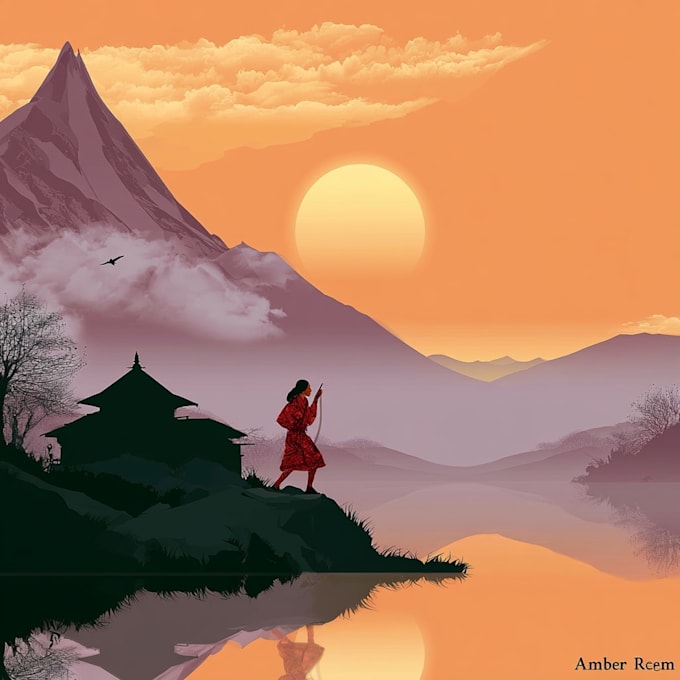 do the landscape illustrations or any other work on illustrator