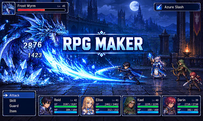 develop custom rpg maker mz and mv plugins, battle systems and mechanics