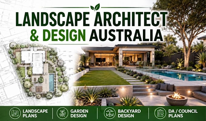 australia landscape garden design architect backyard design plans