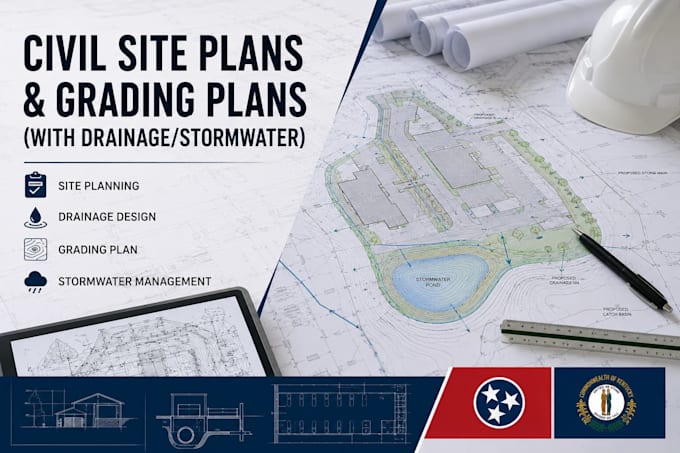 create site grading plan and drainage plan in civil 3d