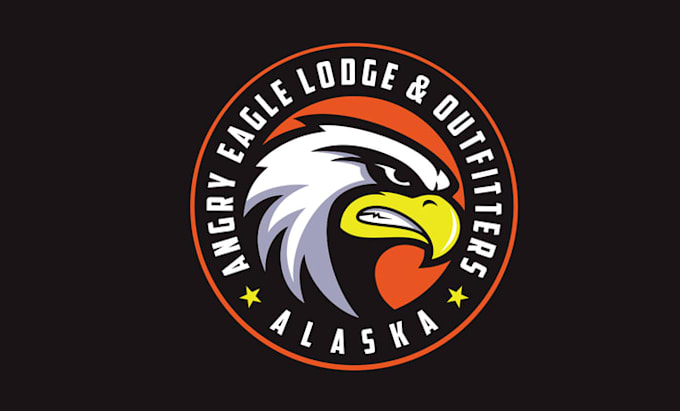design new angry eagle cap logo