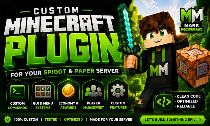 develop a custom minecraft plugin for your spigot paper server