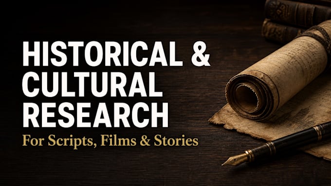 do historical, cultural, and mythology research for scripts
