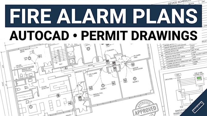 create fire alarm plans and permit drawings in autocad