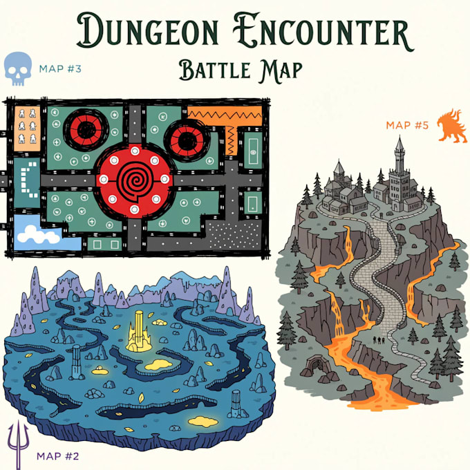 do custom dnd battle maps, rpg maps, fantasy maps, ttrpg map