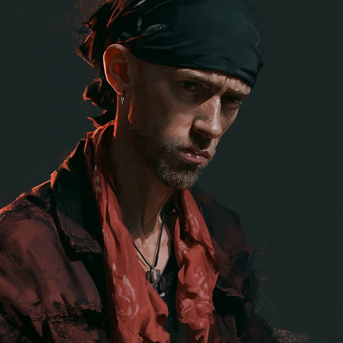 create a stylized portrait in digital painting