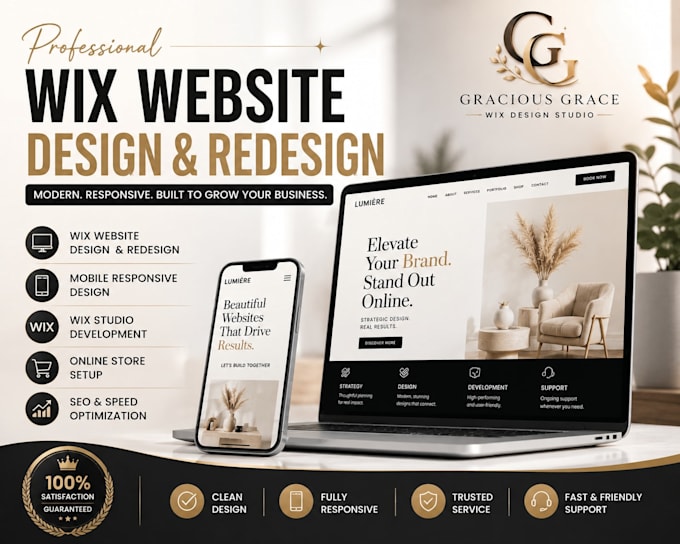 wix website design, wix redesign, wix studio development and wix ecommerce
