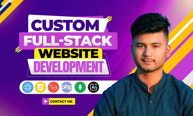 do website development as a full stack developer, frontend, backend
