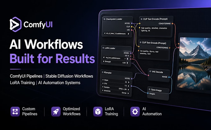 build comfyui pipelines stable diffusion workflows lora training ai automation