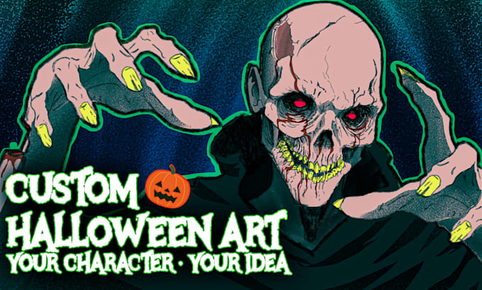 create a creepy horror halloween illustration