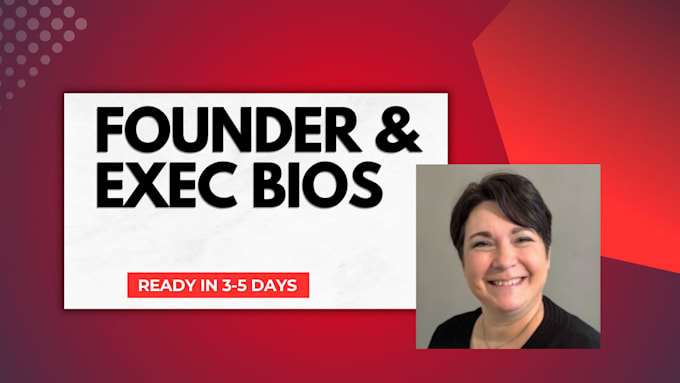 create founder and executive bio writing