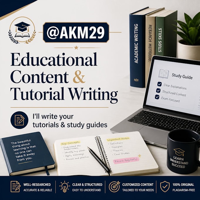 write clear tutorials, courses and study materials