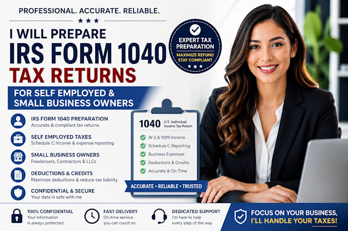 prepare self employed tax returns with schedule c reporting