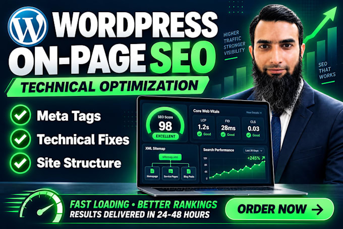 optimize wordpress on page SEO and fix technical issues