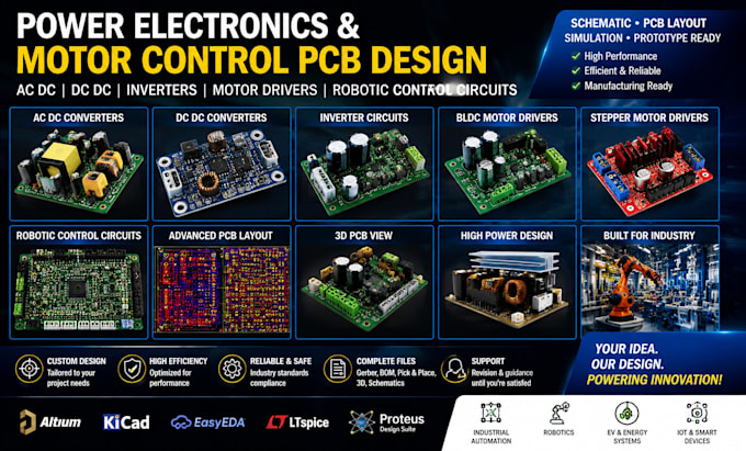 design power electronics pcb ac dc dc dc converters inverter