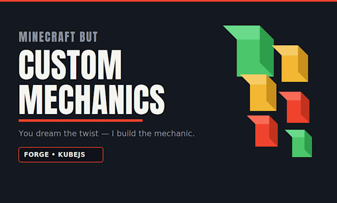 build a custom minecraft but mechanic or data pack with kubejs