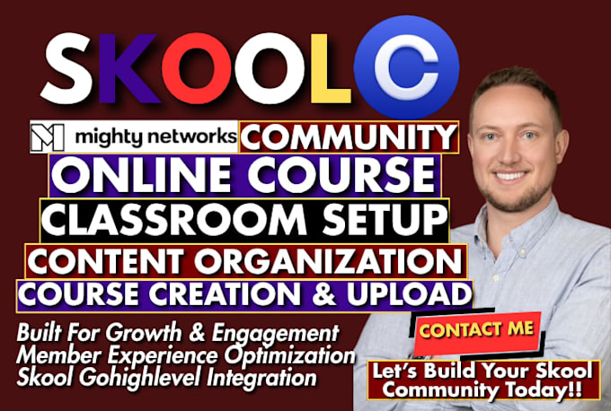 setup skool community online course membership classroom course upload manager