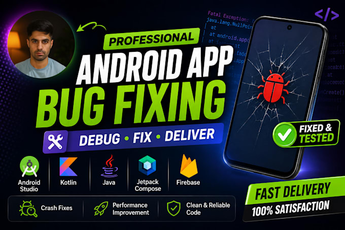 fix bugs, crashes and errors in your android app