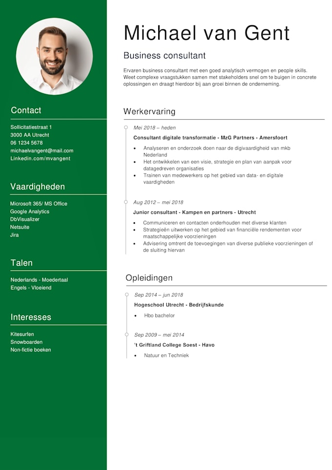create a proffesional CV and resume
