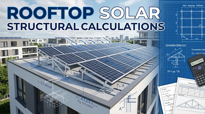 provide structural calculations for rooftop solar racking, engineer reviewed