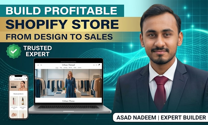 create branded shopify website for dropshipping business