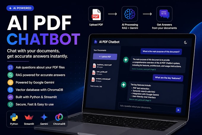 build an ai PDF chatbot using rag and google gemini