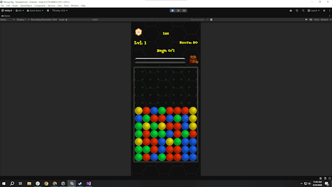 develop a big money style match 3 puzzle game in unity