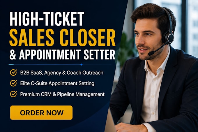 high ticket closer appointment setter usa, uk b2b sales cold call
