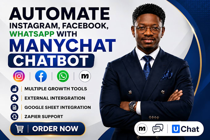 automate instagram facebook whatsapp with manychat chatbot