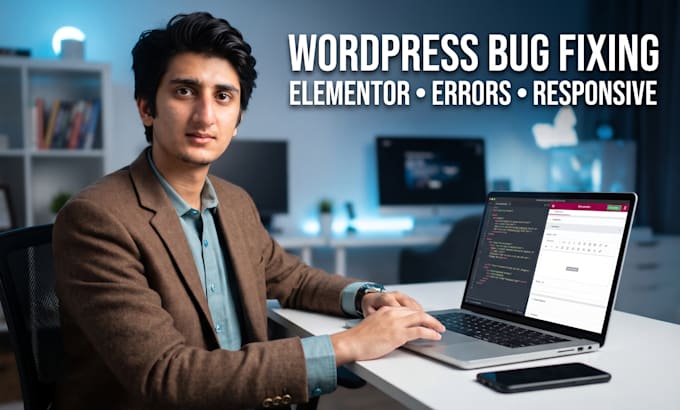 fix wordpress bugs elementor errors and responsive issues
