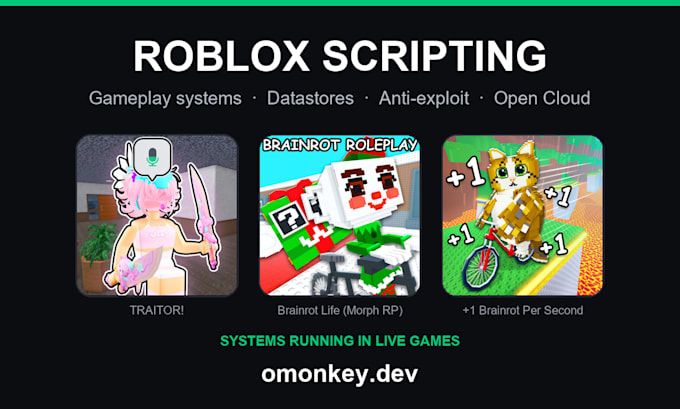 script your roblox game systems, datastores and backend in luau