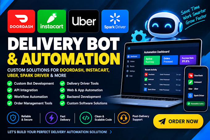 build doordash bot, instacart bot, uber bot, spark driver bot, order grabber bot