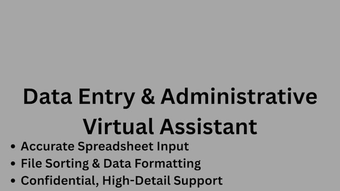do professional data entry and administrative virtual assistant tasks