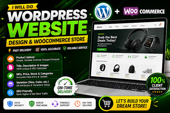upload and update products on wordpress woocommerce