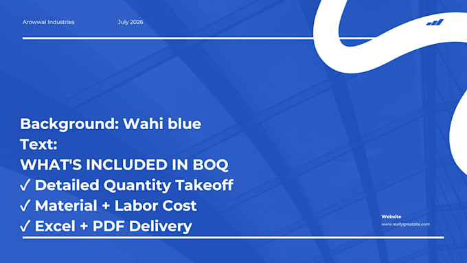 professional boq, quantity takeoff and cost estimation