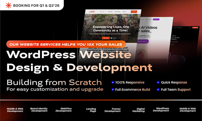 design and develop a modern wordpress website with elementor