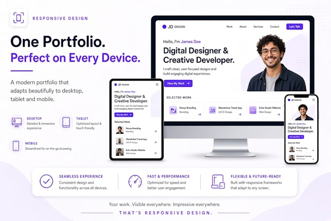 create your modern and interactive portfolio website